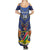 Custom Namibia Cricket Summer Maxi Dress 2024 Go Eagles African Pattern - Wonder Print Shop