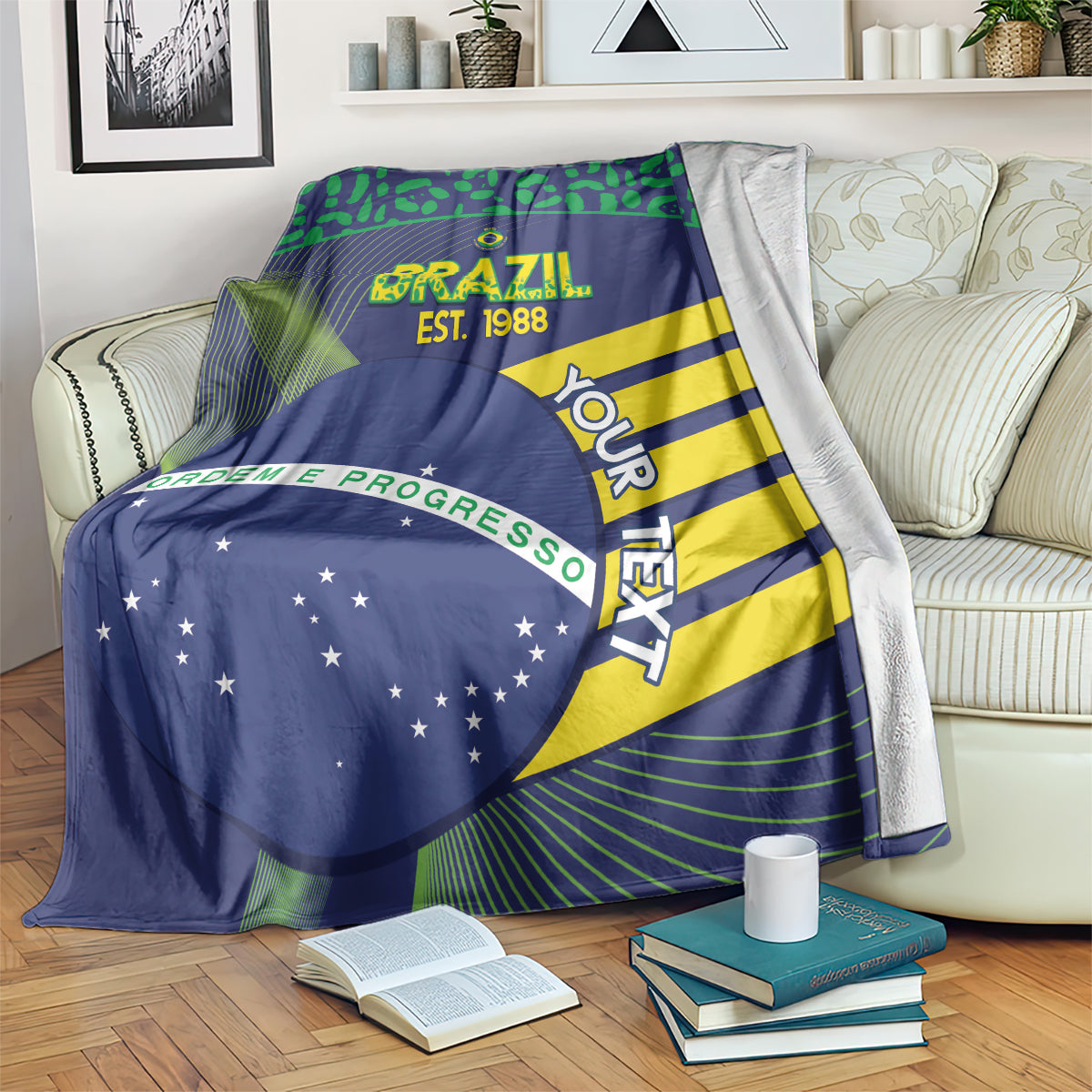 Custom Brazil Football Blanket Summer 2024 Olympic Go Champions Selecao