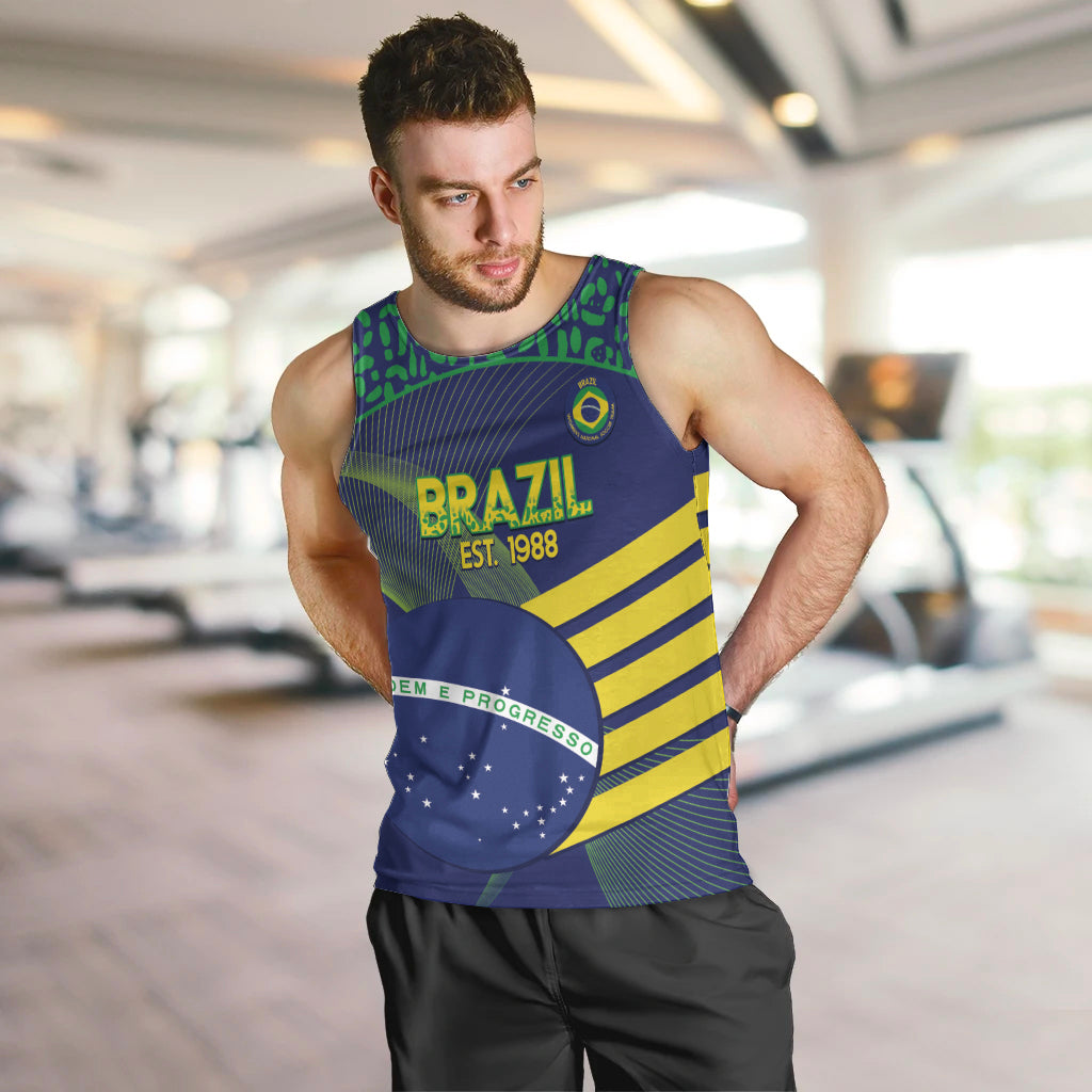 Custom Brazil Football Men Tank Top Summer 2024 Go Champions Selecao - Wonder Print Shop