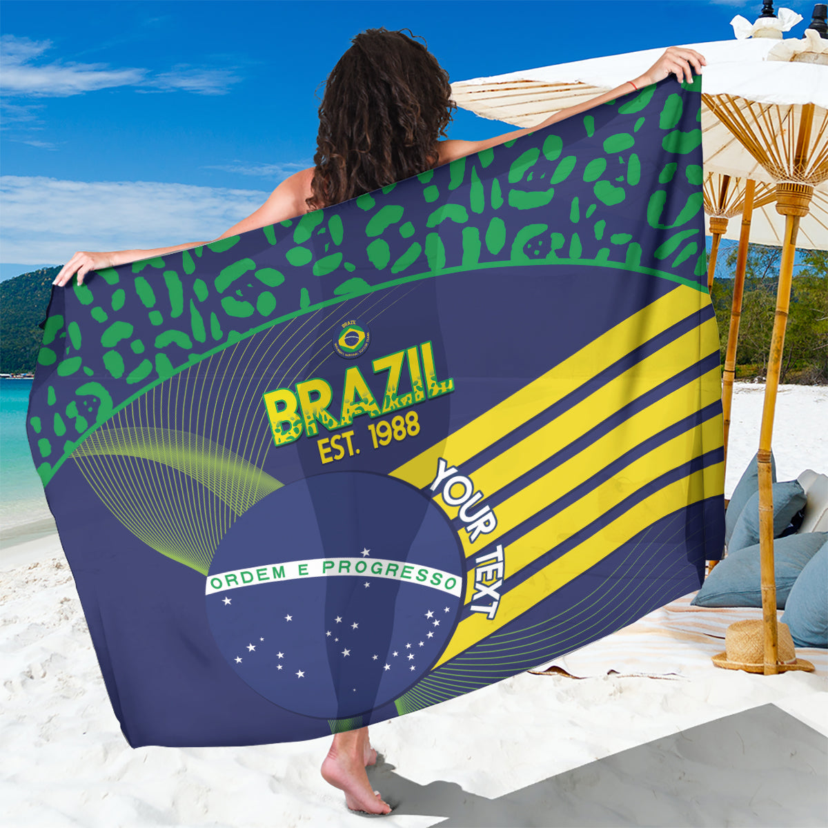 Custom Brazil Football Sarong Summer 2024 Go Champions Selecao - Wonder Print Shop