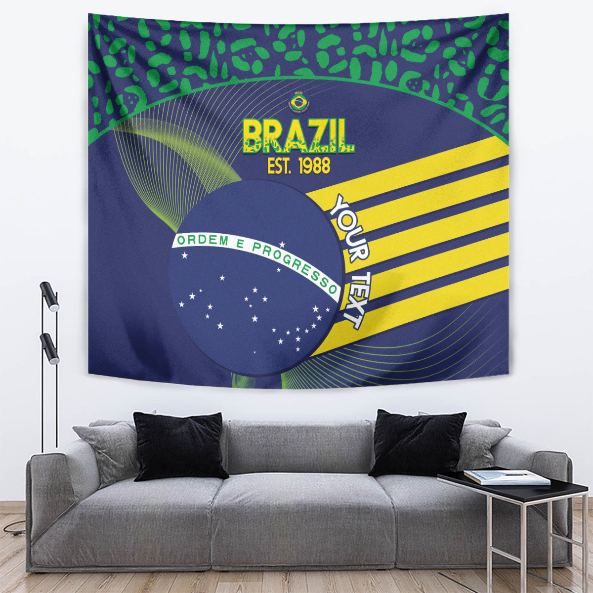 Custom Brazil Football Tapestry Summer 2024 Olympic Go Champions Selecao