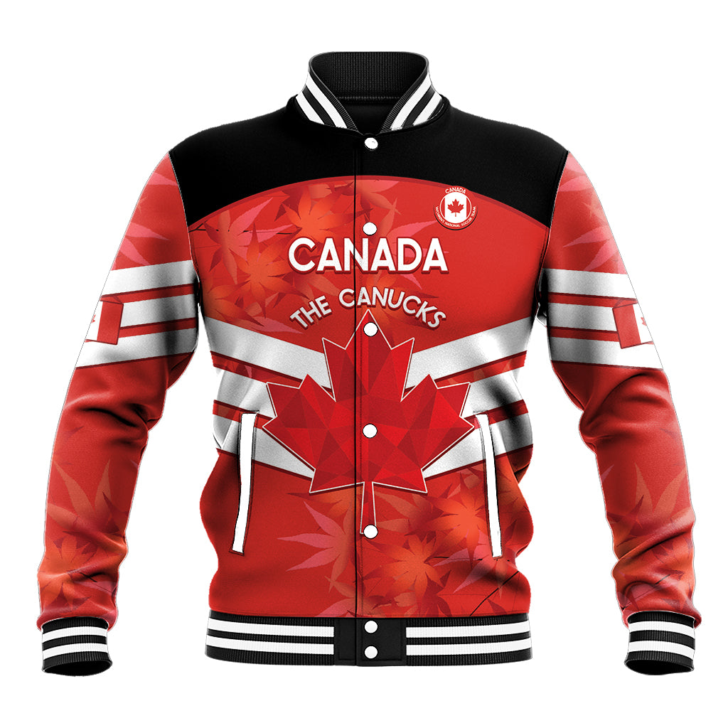 Custom Canada Soccer Baseball Jacket Summer 2024 Go Champions Canucks - Wonder Print Shop