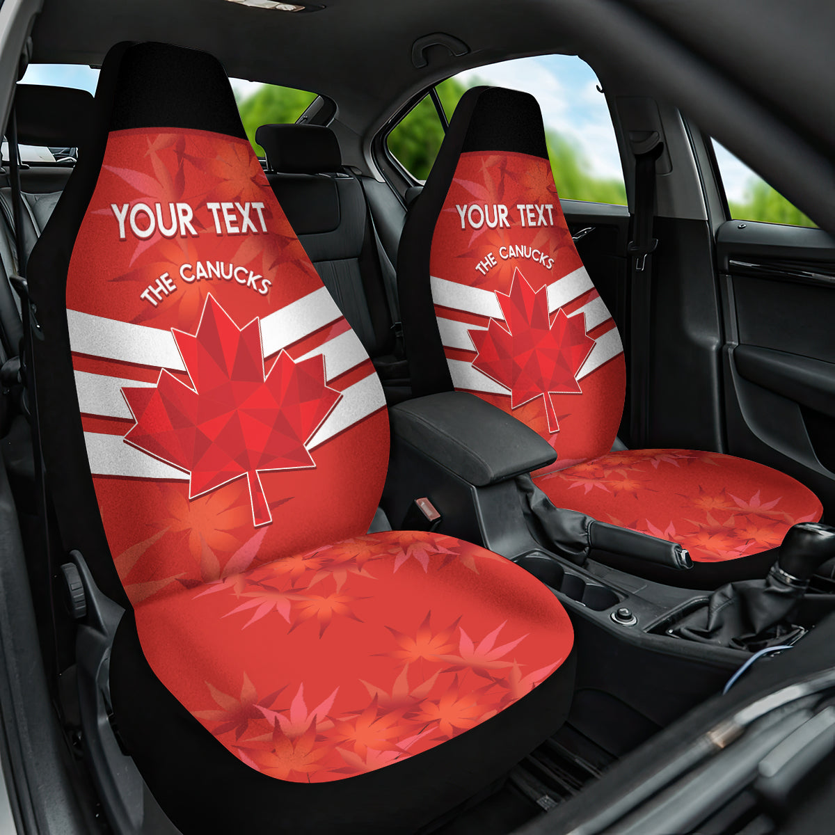 Custom Canada Soccer Car Seat Cover Summer 2024 Go Champions Canucks - Wonder Print Shop