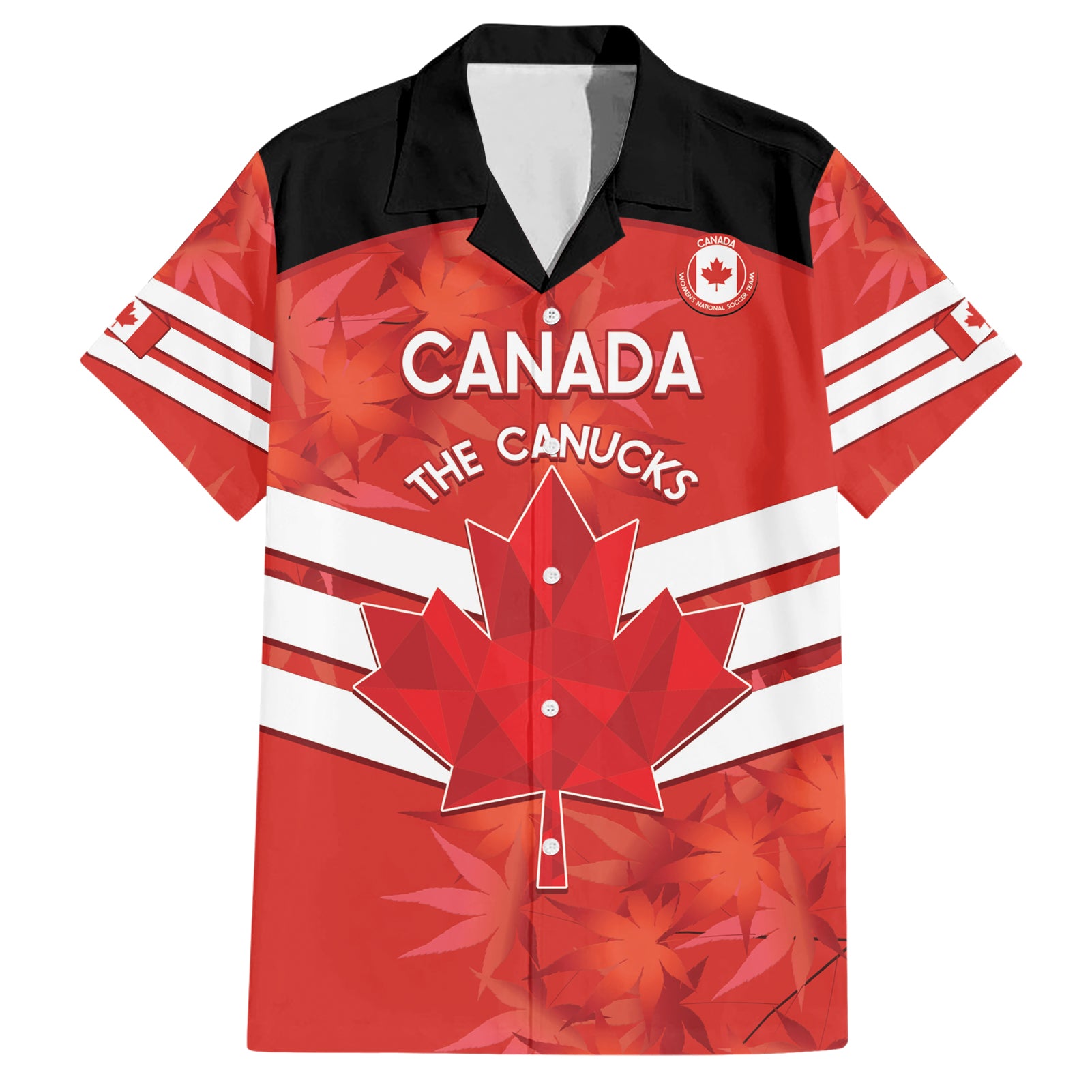 Custom Canada Soccer Hawaiian Shirt Summer 2024 Go Champions Canucks - Wonder Print Shop