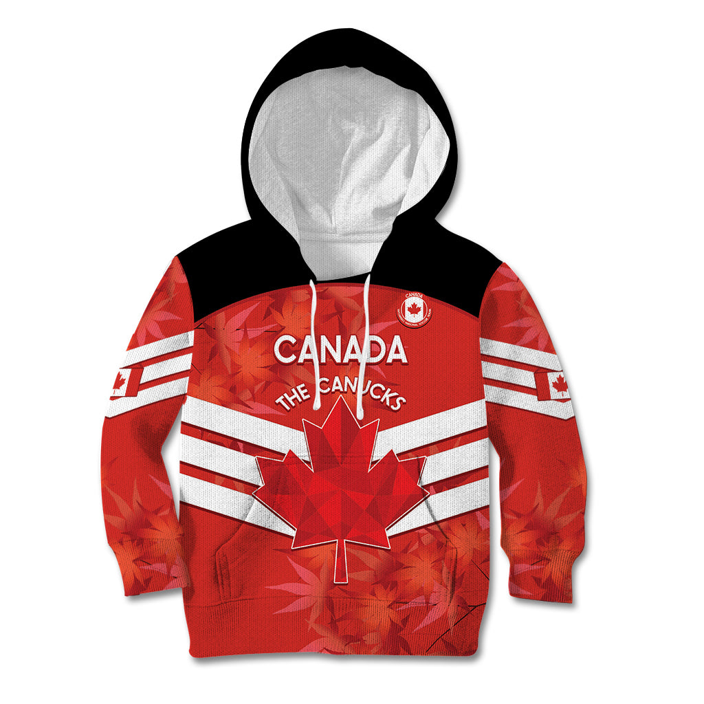 Custom Canada Soccer Kid Hoodie Summer 2024 Go Champions Canucks - Wonder Print Shop