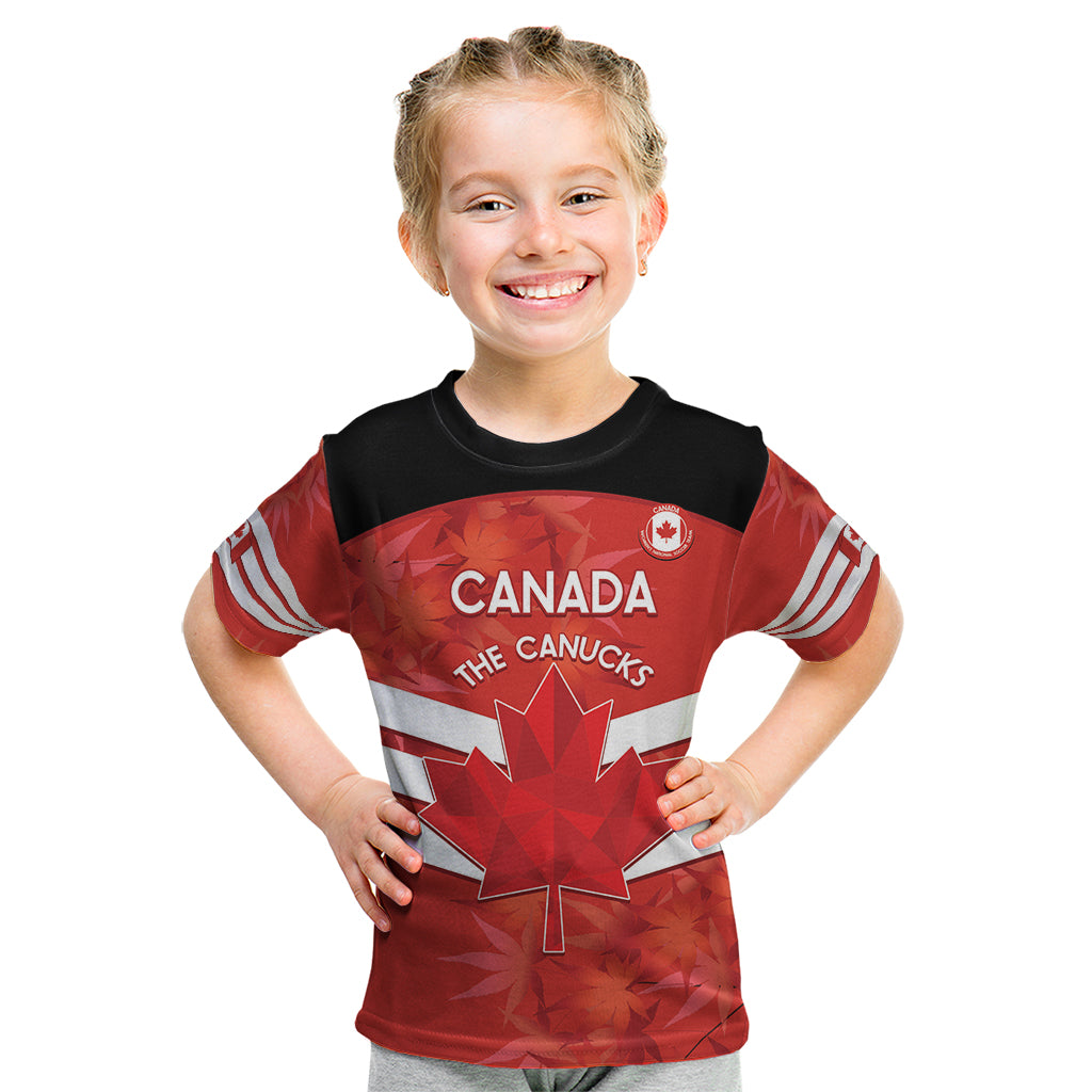 Custom Canada Soccer Kid T Shirt Summer 2024 Go Champions Canucks - Wonder Print Shop