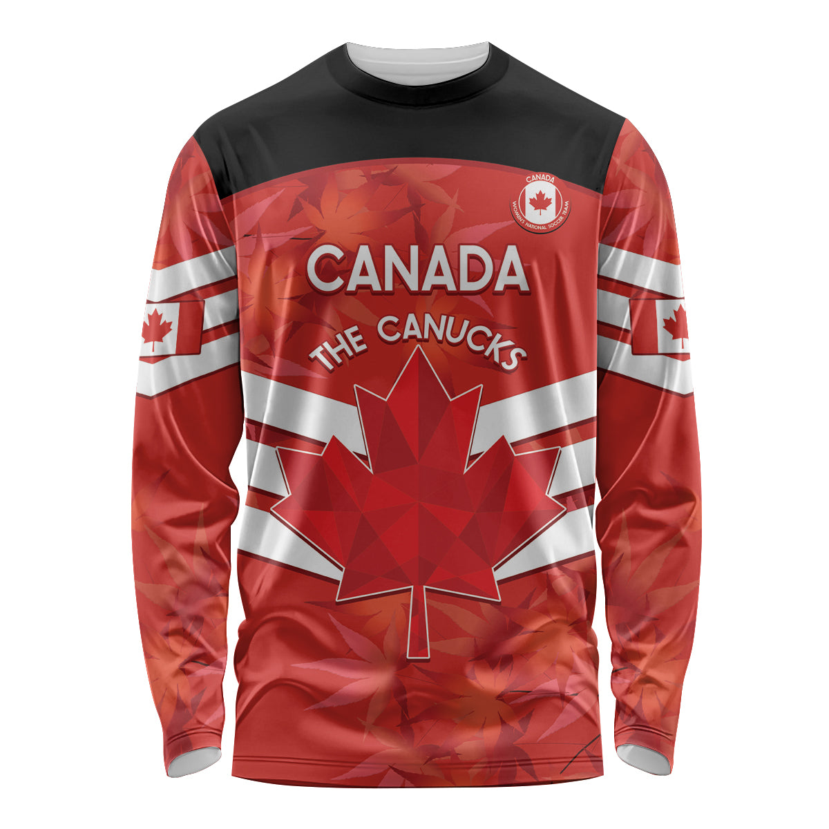 Custom Canada Soccer Long Sleeve Shirt Summer 2024 Go Champions Canucks - Wonder Print Shop