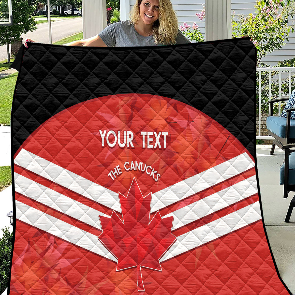 Custom Canada Soccer Quilt Summer 2024 Olympic Go Champions Canucks