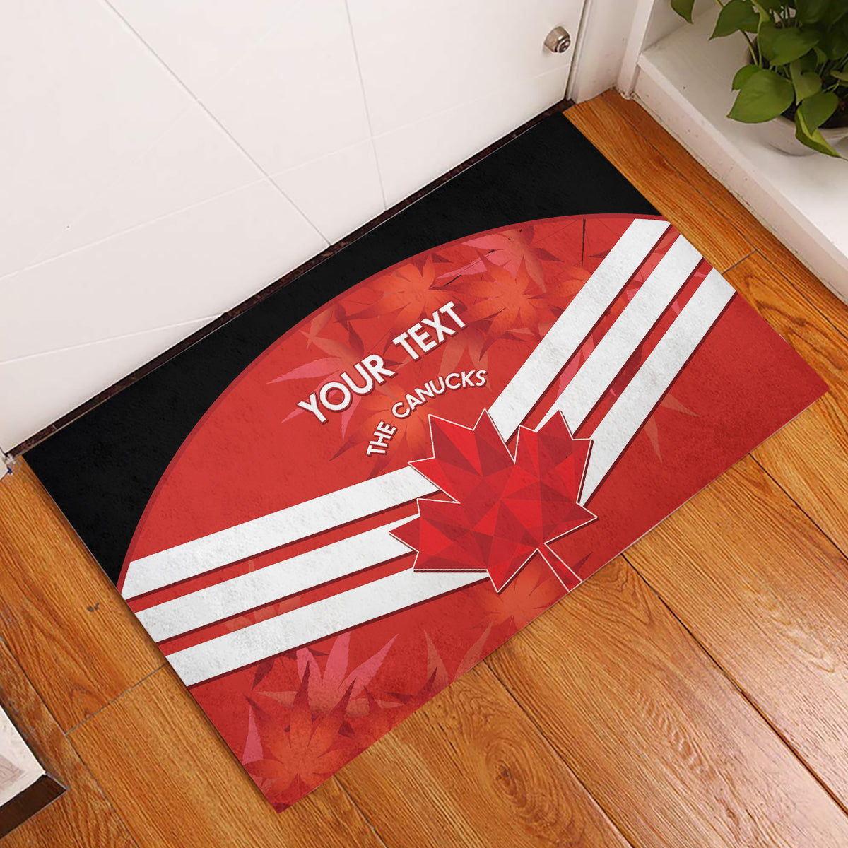 Custom Canada Soccer Rubber Doormat Summer 2024 Go Champions Canucks - Wonder Print Shop