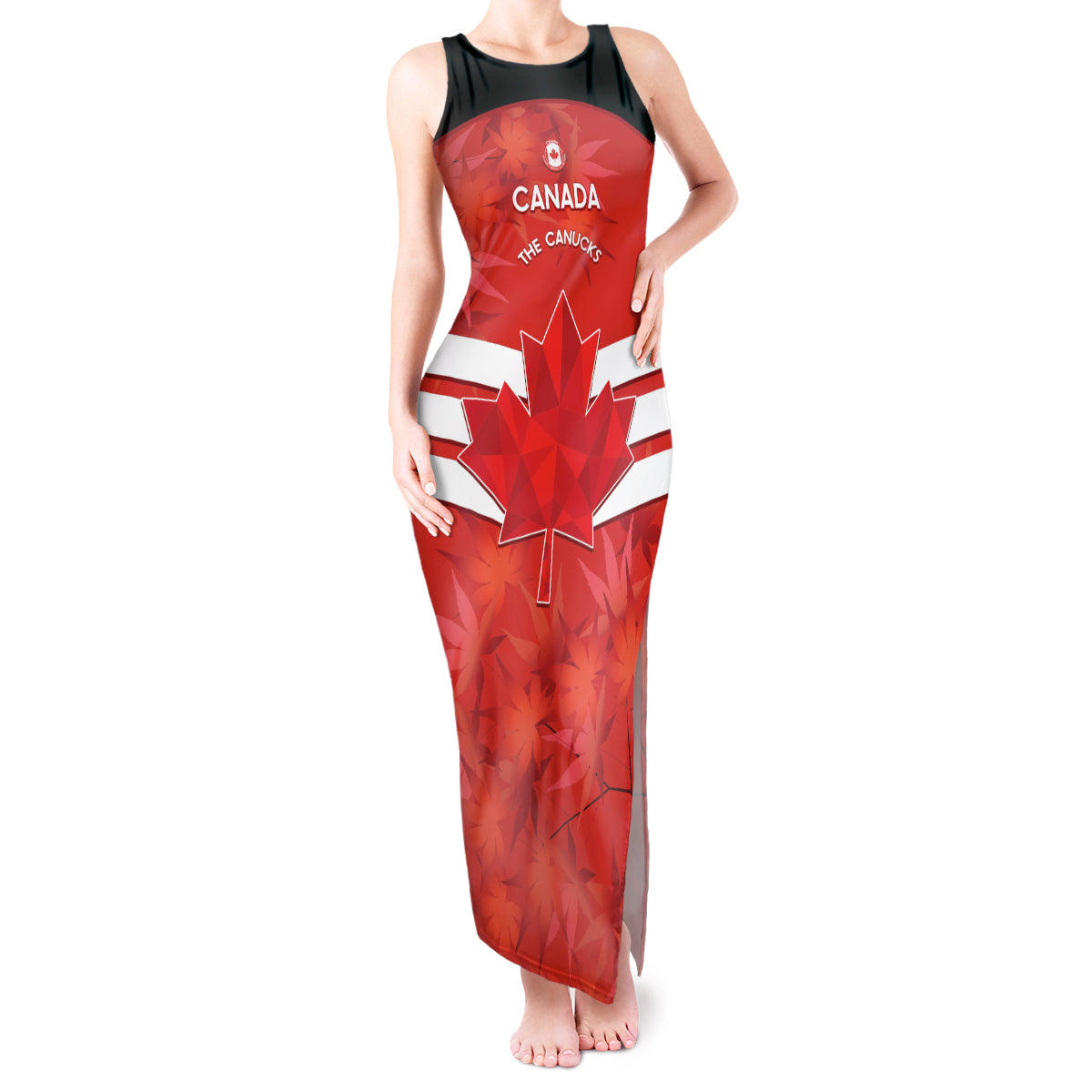 Custom Canada Soccer Tank Maxi Dress Summer 2024 Olympic Go Champions Canucks