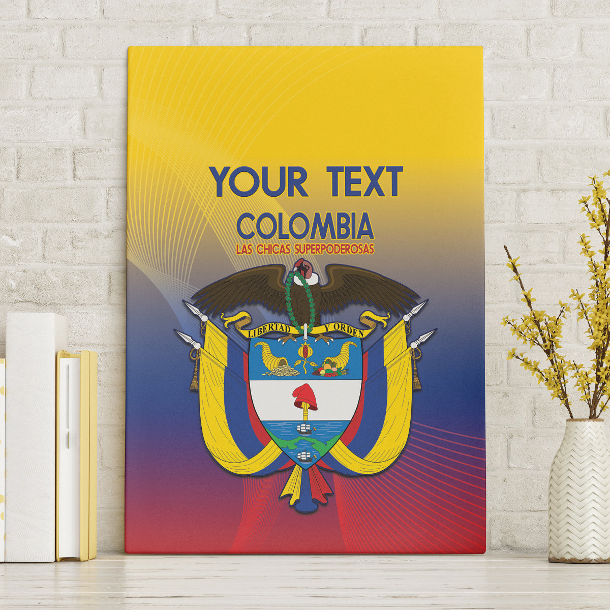 Custom Colombia Football Canvas Wall Art Summer 2024 Las Chicas Superpoderosas - Wonder Print Shop