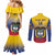 Custom Colombia Football Couples Matching Mermaid Dress and Long Sleeve Button Shirt Summer 2024 Olympic Las Chicas Superpoderosas