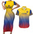 Custom Colombia Football Couples Matching Short Sleeve Bodycon Dress and Hawaiian Shirt Summer 2024 Las Chicas Superpoderosas - Wonder Print Shop