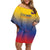 Custom Colombia Football Family Matching Off Shoulder Short Dress and Hawaiian Shirt Summer 2024 Las Chicas Superpoderosas - Wonder Print Shop