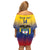 Custom Colombia Football Family Matching Off Shoulder Short Dress and Hawaiian Shirt Summer 2024 Las Chicas Superpoderosas - Wonder Print Shop