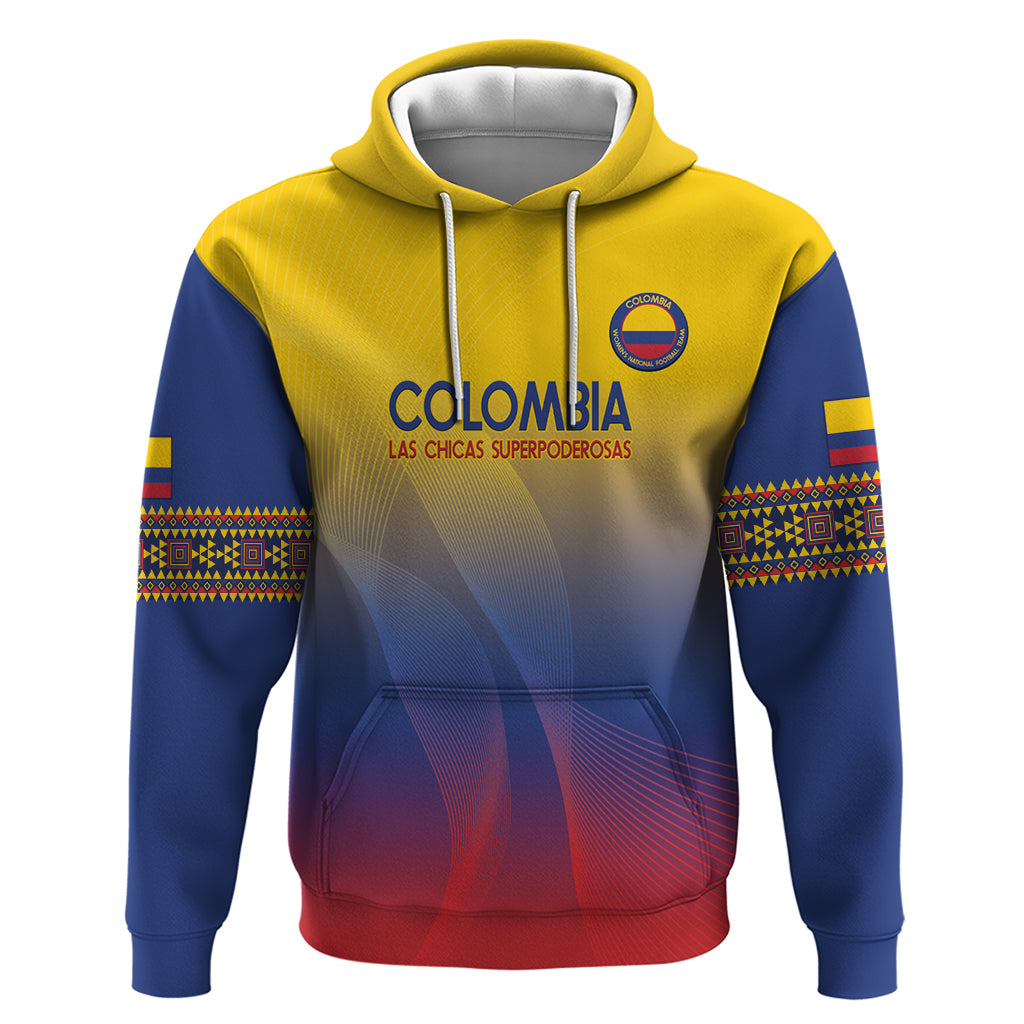 Custom Colombia Football Hoodie Summer 2024 Las Chicas Superpoderosas - Wonder Print Shop