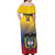 Custom Colombia Football Off Shoulder Maxi Dress Summer 2024 Las Chicas Superpoderosas - Wonder Print Shop