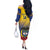 Custom Colombia Football Off The Shoulder Long Sleeve Dress Summer 2024 Las Chicas Superpoderosas - Wonder Print Shop