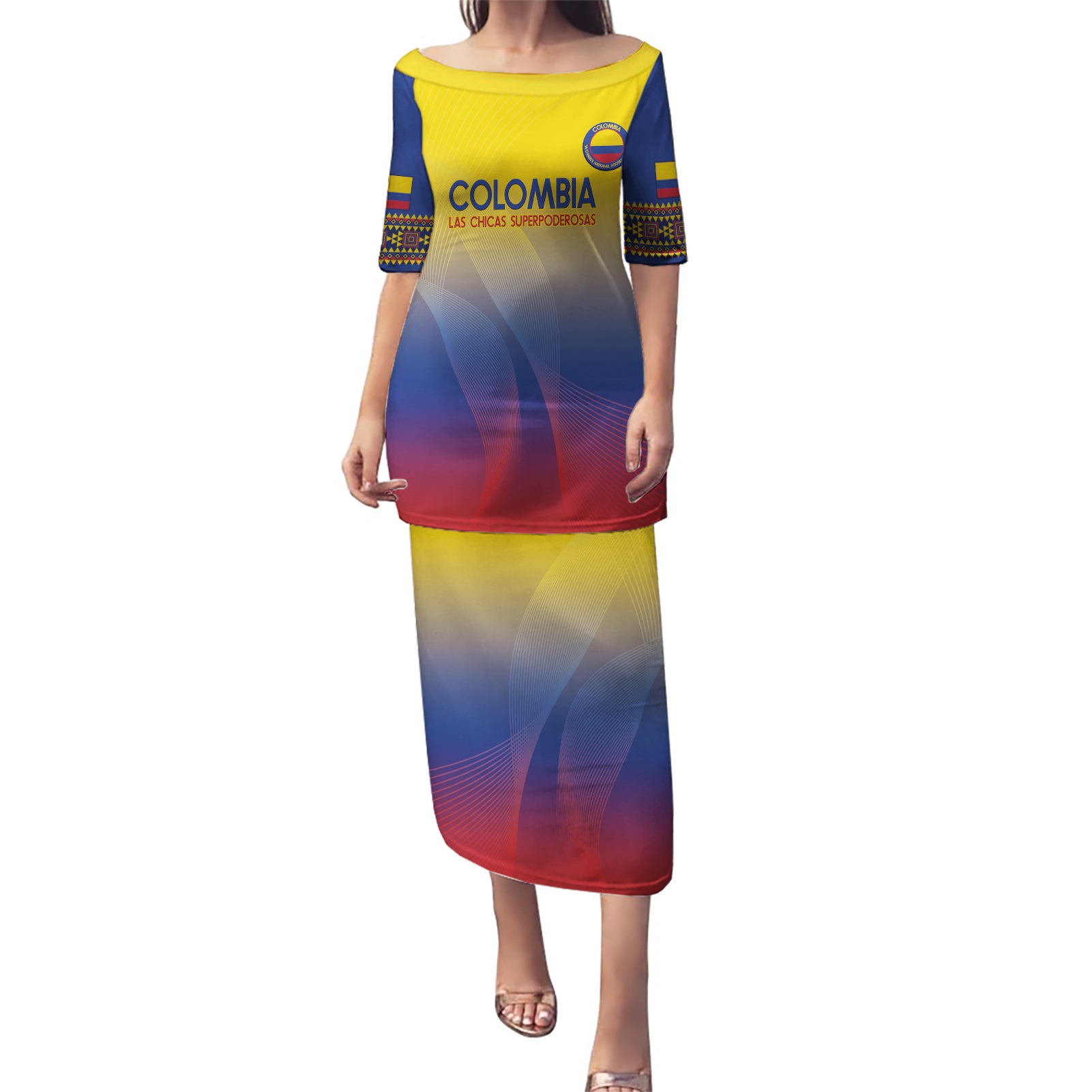 Custom Colombia Football Puletasi Summer 2024 Las Chicas Superpoderosas - Wonder Print Shop