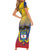 Custom Colombia Football Short Sleeve Bodycon Dress Summer 2024 Las Chicas Superpoderosas - Wonder Print Shop