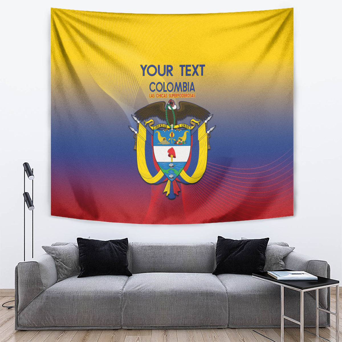 Custom Colombia Football Tapestry Summer 2024 Olympic Las Chicas Superpoderosas