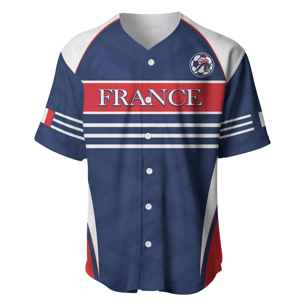 Custom France Football Baseball Jersey Summer 2024 Les Bleues - Wonder Print Shop