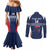 Custom France Football Couples Matching Mermaid Dress and Long Sleeve Button Shirt Summer 2024 Olympic Les Bleues