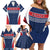 Custom France Football Family Matching Off Shoulder Short Dress and Hawaiian Shirt Summer 2024 Les Bleues - Wonder Print Shop