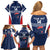 Custom France Football Family Matching Off Shoulder Short Dress and Hawaiian Shirt Summer 2024 Les Bleues - Wonder Print Shop