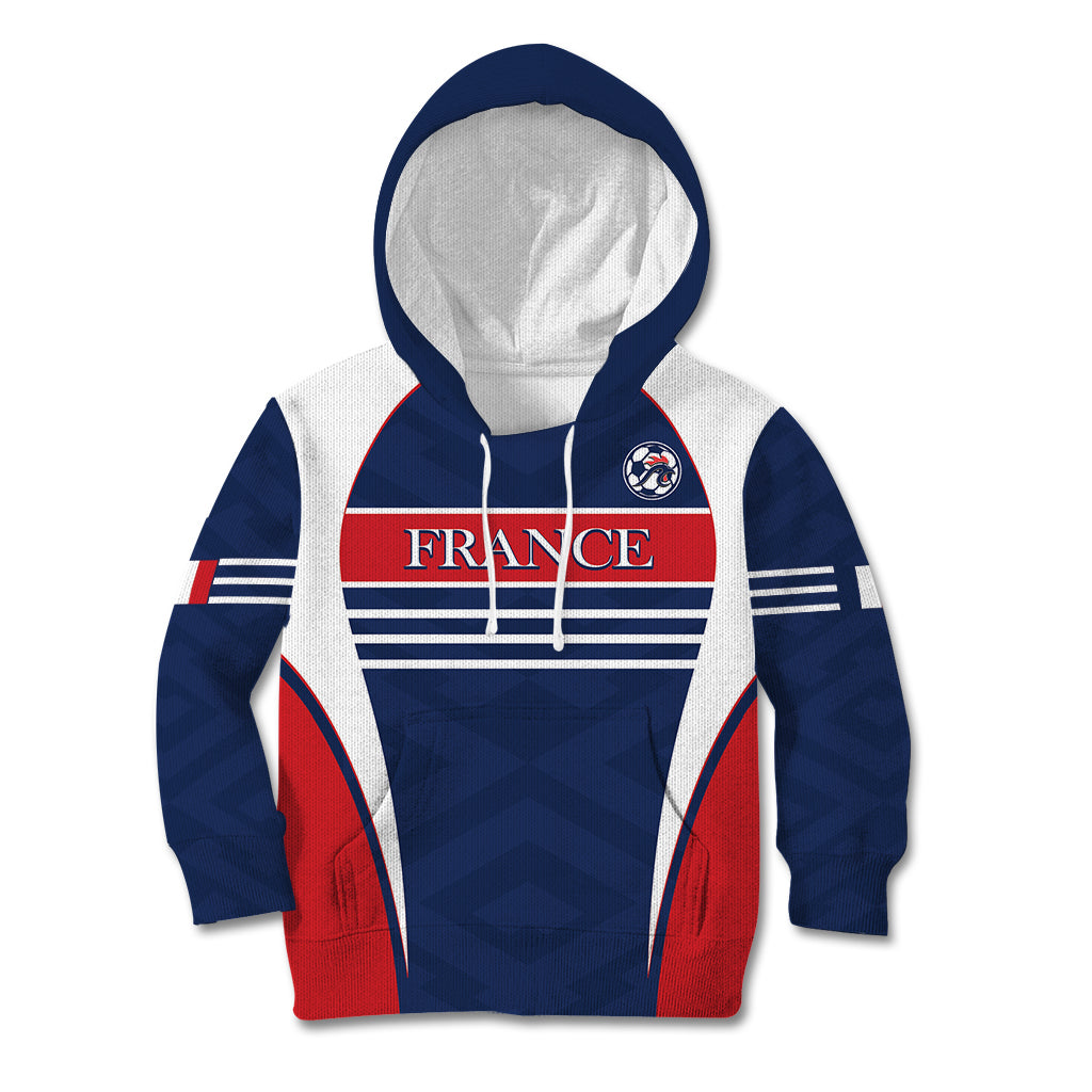 Custom France Football Kid Hoodie Summer 2024 Les Bleues - Wonder Print Shop