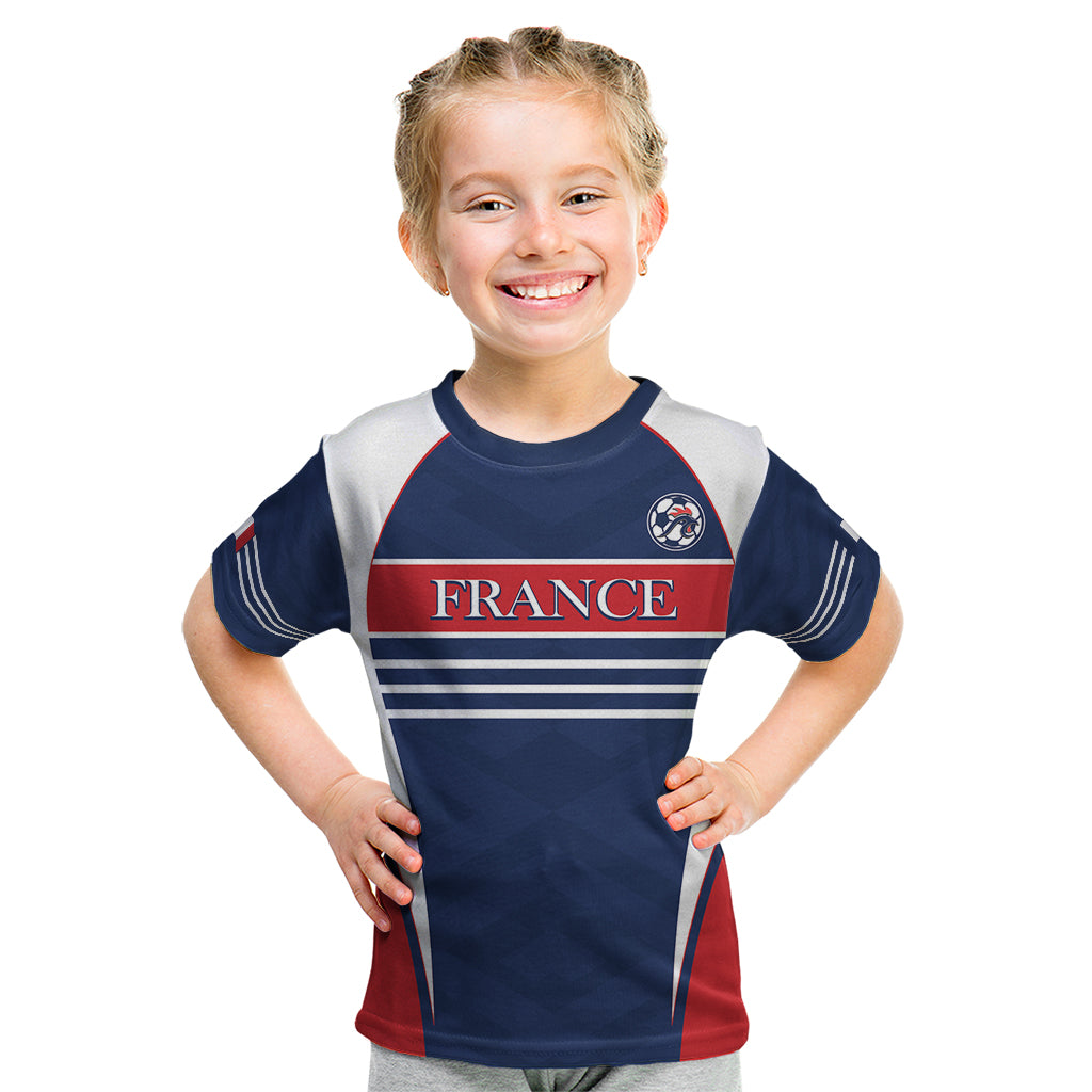 Custom France Football Kid T Shirt Summer 2024 Les Bleues - Wonder Print Shop