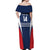 Custom France Football Off Shoulder Maxi Dress Summer 2024 Les Bleues - Wonder Print Shop