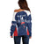 Custom France Football Off Shoulder Sweater Summer 2024 Les Bleues - Wonder Print Shop