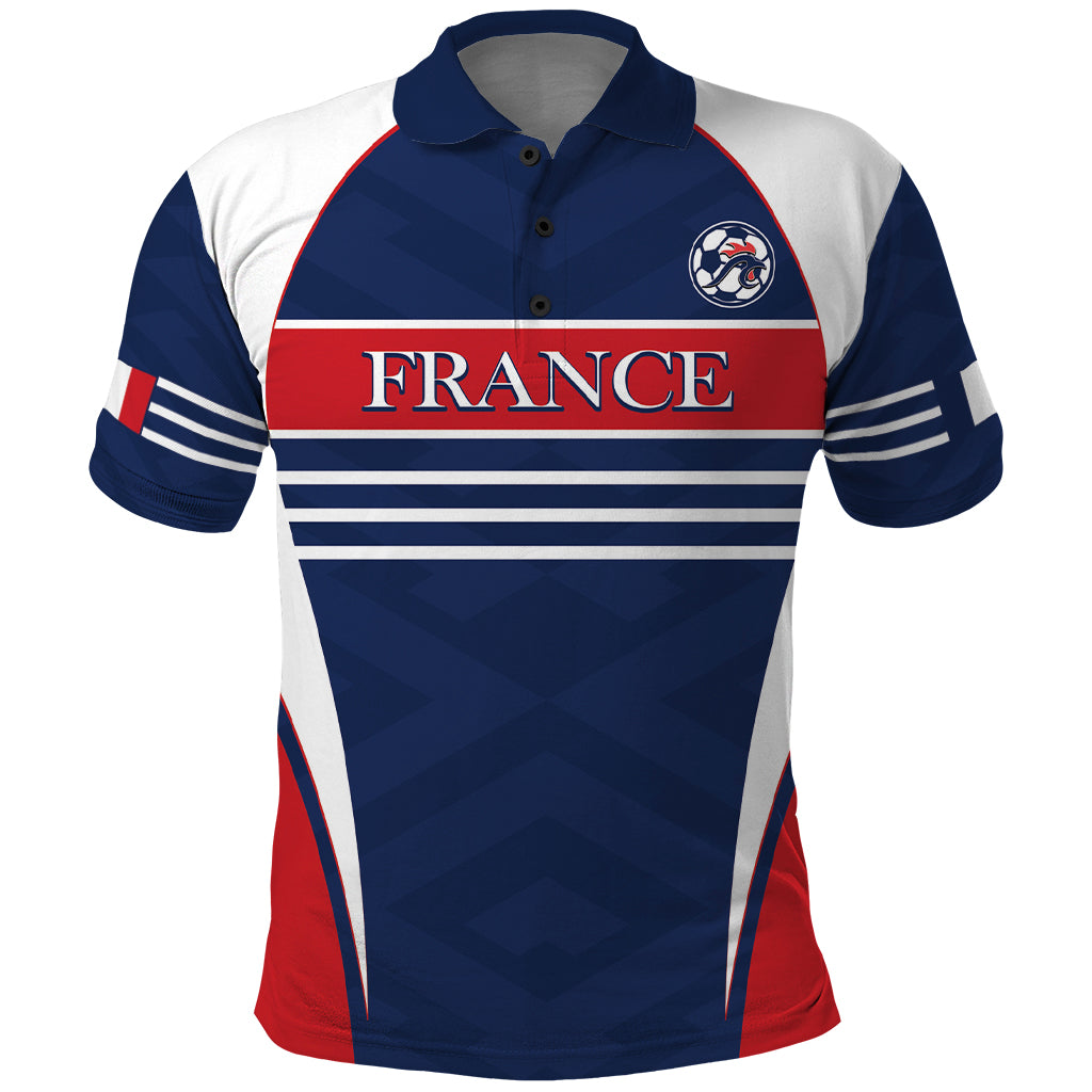 Custom France Football Polo Shirt Summer 2024 Les Bleues - Wonder Print Shop