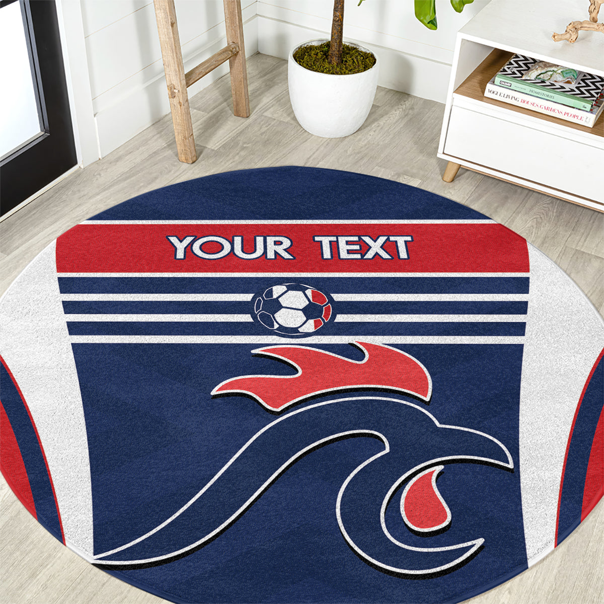 Custom France Football Round Carpet Summer 2024 Olympic Les Bleues