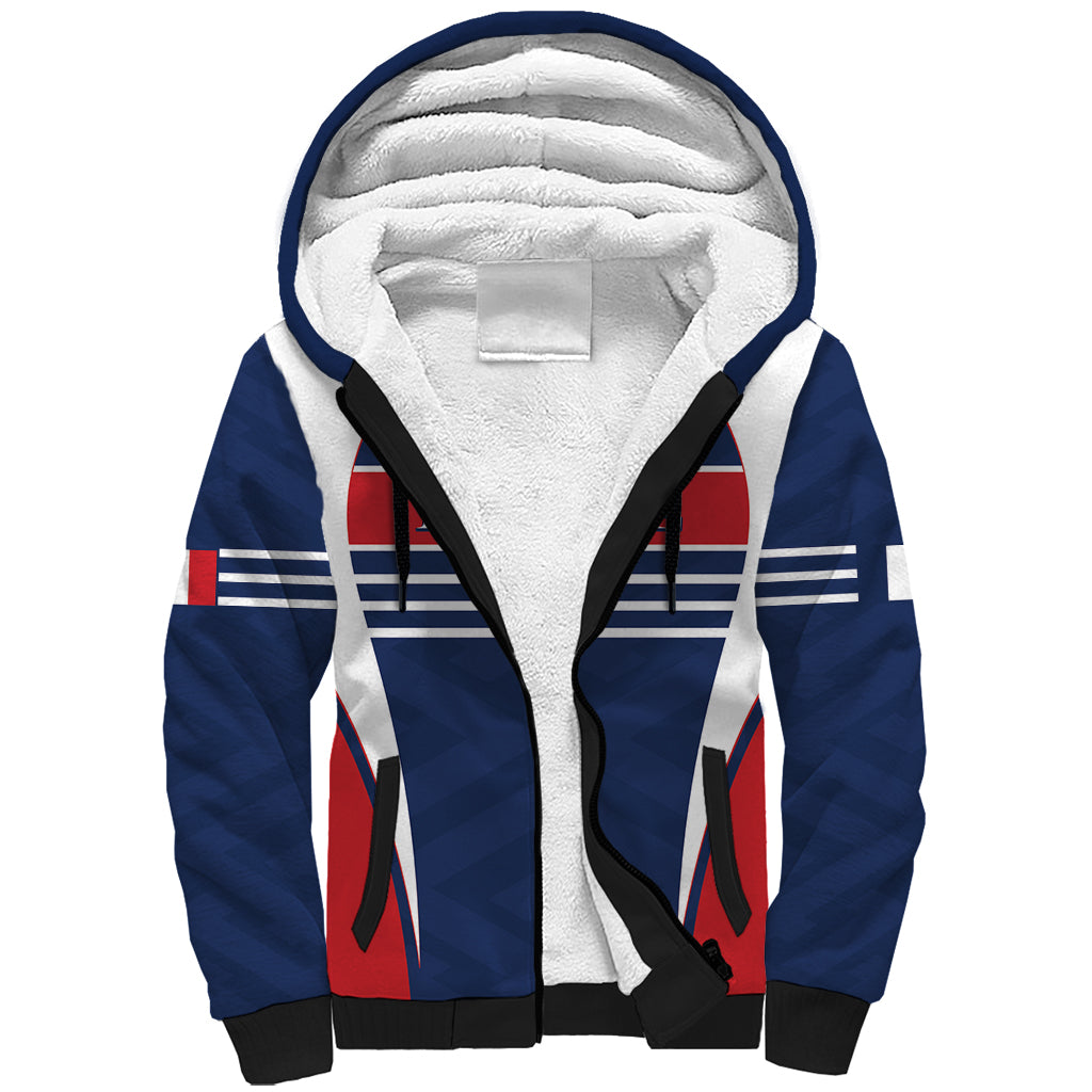 Custom France Football Sherpa Hoodie Summer 2024 Les Bleues - Wonder Print Shop