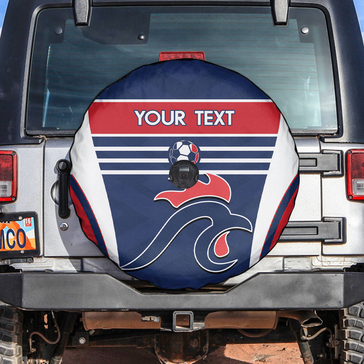 Custom France Football Spare Tire Cover Summer 2024 Les Bleues - Wonder Print Shop