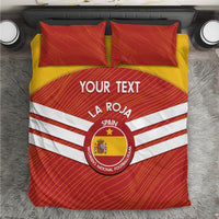 Red and yellow Spain football bedding set with La Roja crest and matching pillowcases