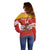 Custom Spain Football Off Shoulder Sweater Summer 2024 La Roja - Wonder Print Shop