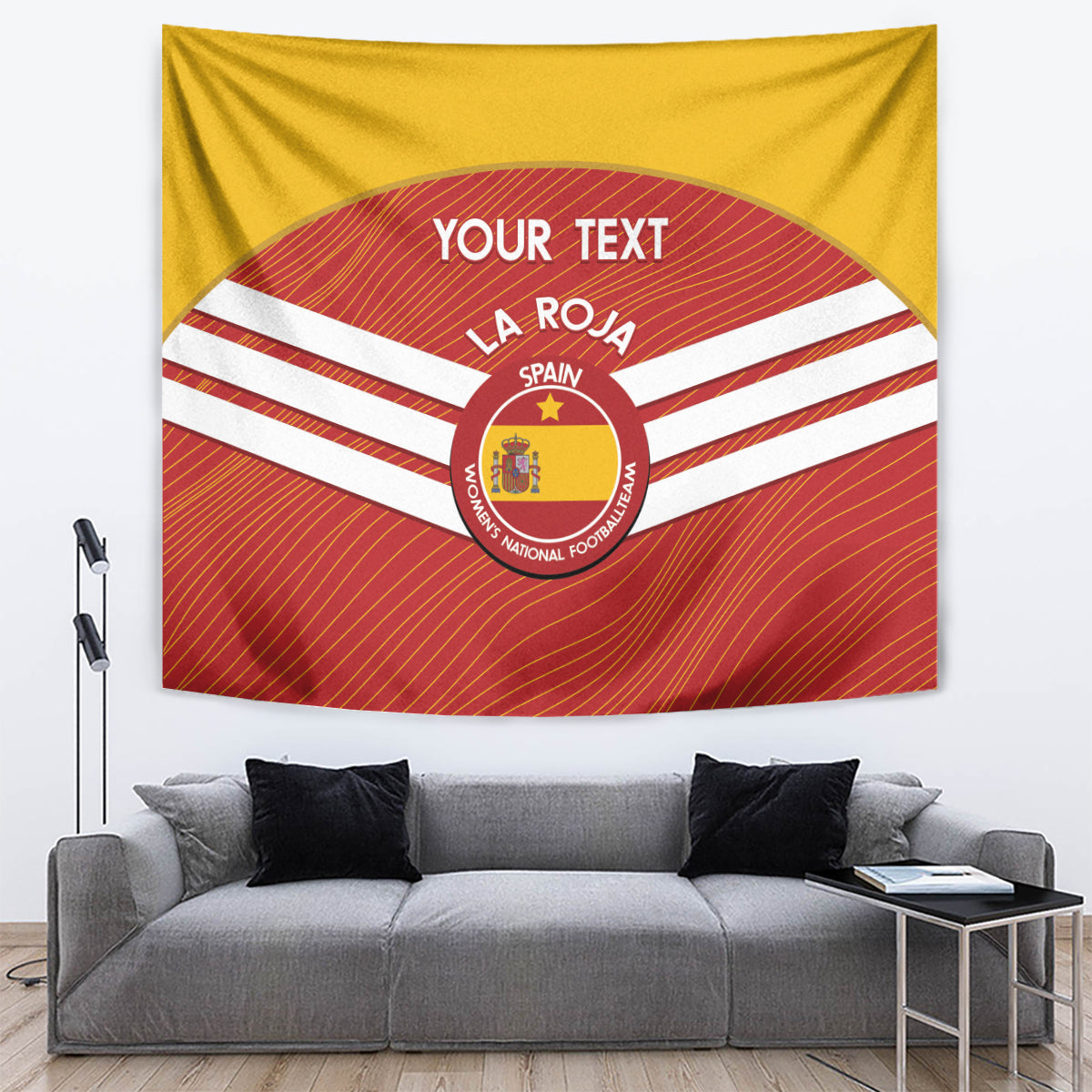 Custom Spain Football Tapestry Summer 2024 Olympic La Roja