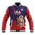 Custom United States Soccer Baseball Jacket Summer 2024 Go USA - Wonder Print Shop