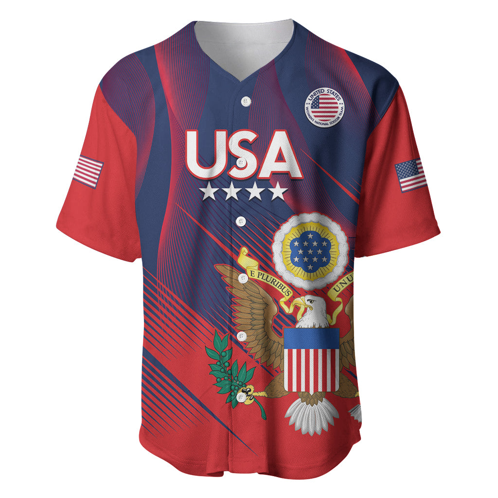 Custom United States Soccer Baseball Jersey Summer 2024 Go USA - Wonder Print Shop