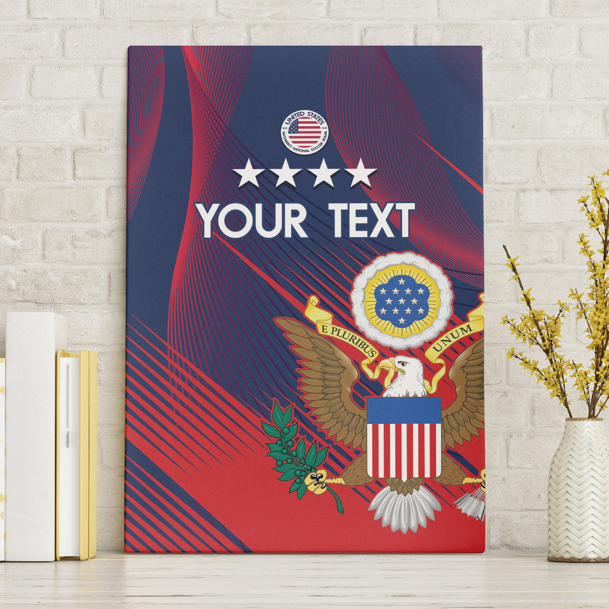 Custom United States Soccer Canvas Wall Art Summer 2024 Go USA - Wonder Print Shop