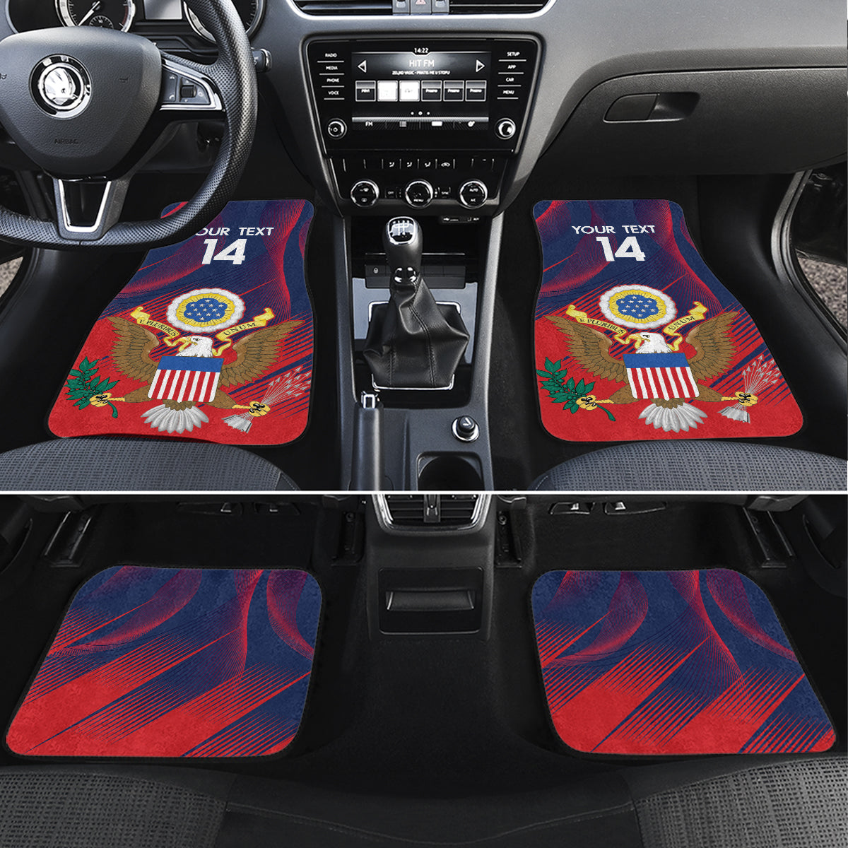 Custom United States Soccer Car Mats Summer 2024 Go USA - Wonder Print Shop