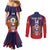 Custom United States Soccer Couples Matching Mermaid Dress and Long Sleeve Button Shirt Summer 2024 Olympic Go USA