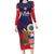 Custom United States Soccer Long Sleeve Bodycon Dress Summer 2024 Go USA - Wonder Print Shop