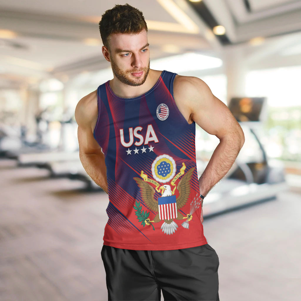 Custom United States Soccer Men Tank Top Summer 2024 Go USA - Wonder Print Shop