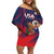 Custom United States Soccer Off Shoulder Short Dress Summer 2024 Go USA - Wonder Print Shop