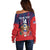 Custom United States Soccer Off Shoulder Sweater Summer 2024 Go USA - Wonder Print Shop