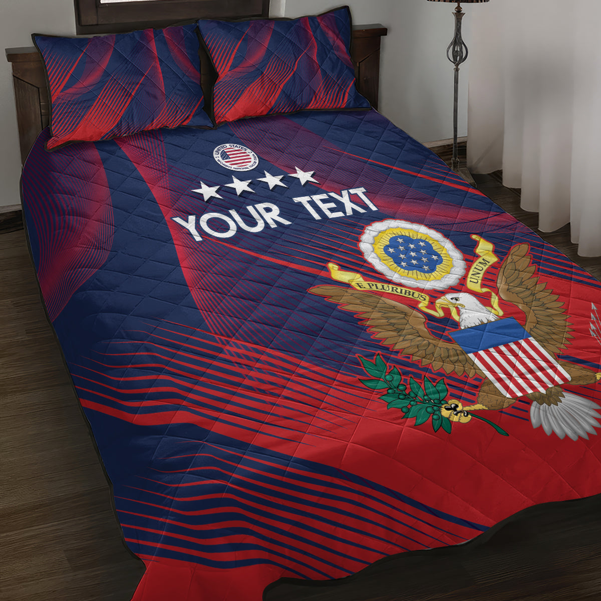 Custom United States Soccer Quilt Bed Set Summer 2024 Go USA - Wonder Print Shop